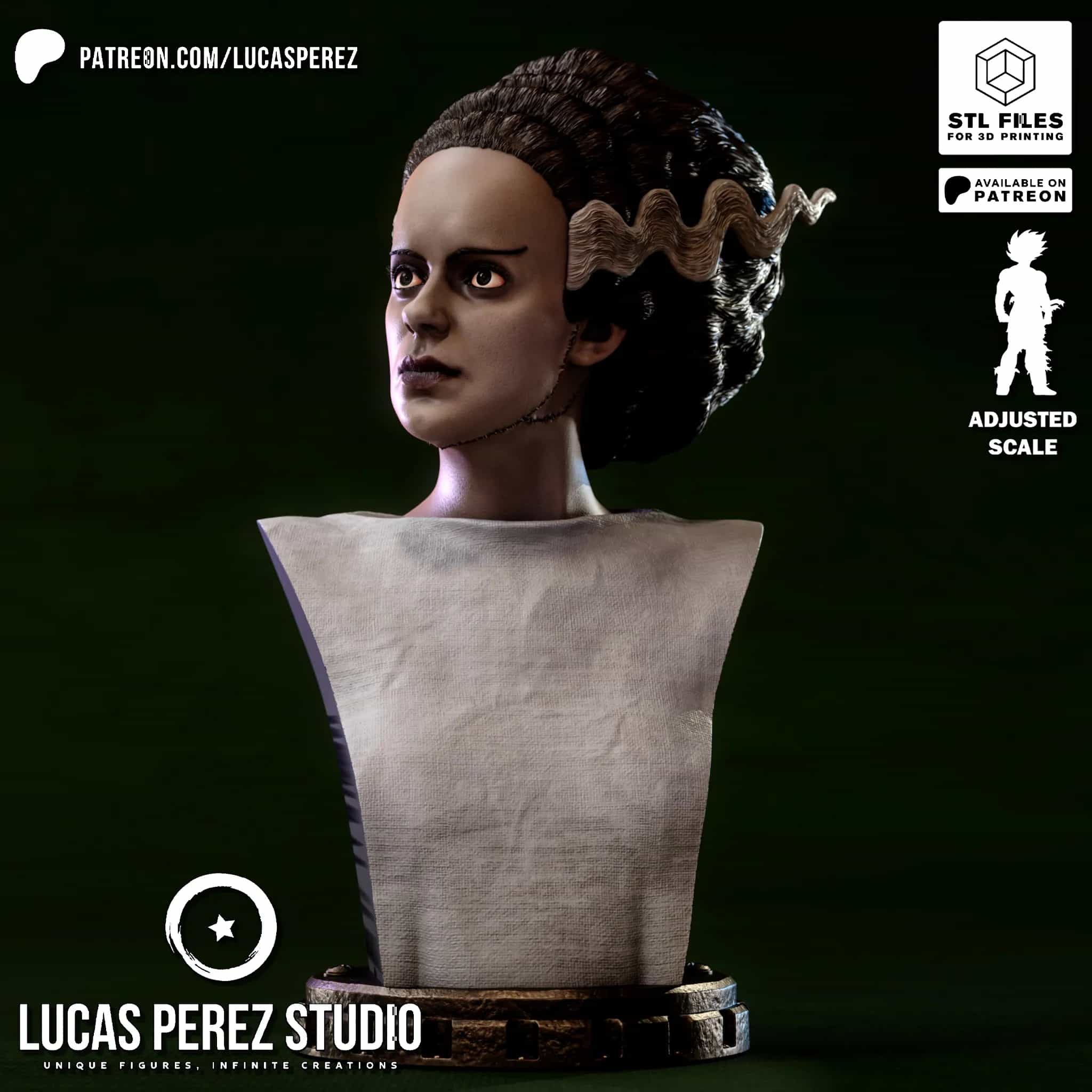 Busto de La Novia de Frankenstein - Cine Clásico