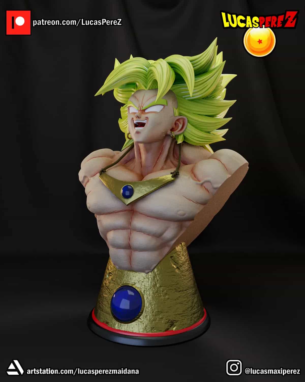 Busto de Broly - Dragon Ball