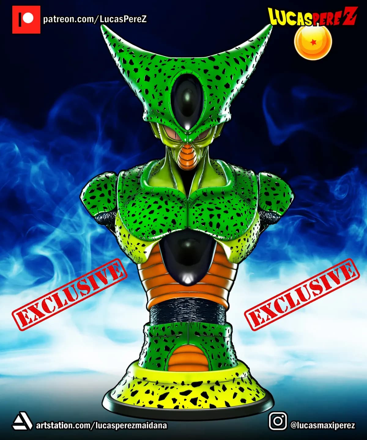 Busto de Cell - Dragon Ball - Imagen 5