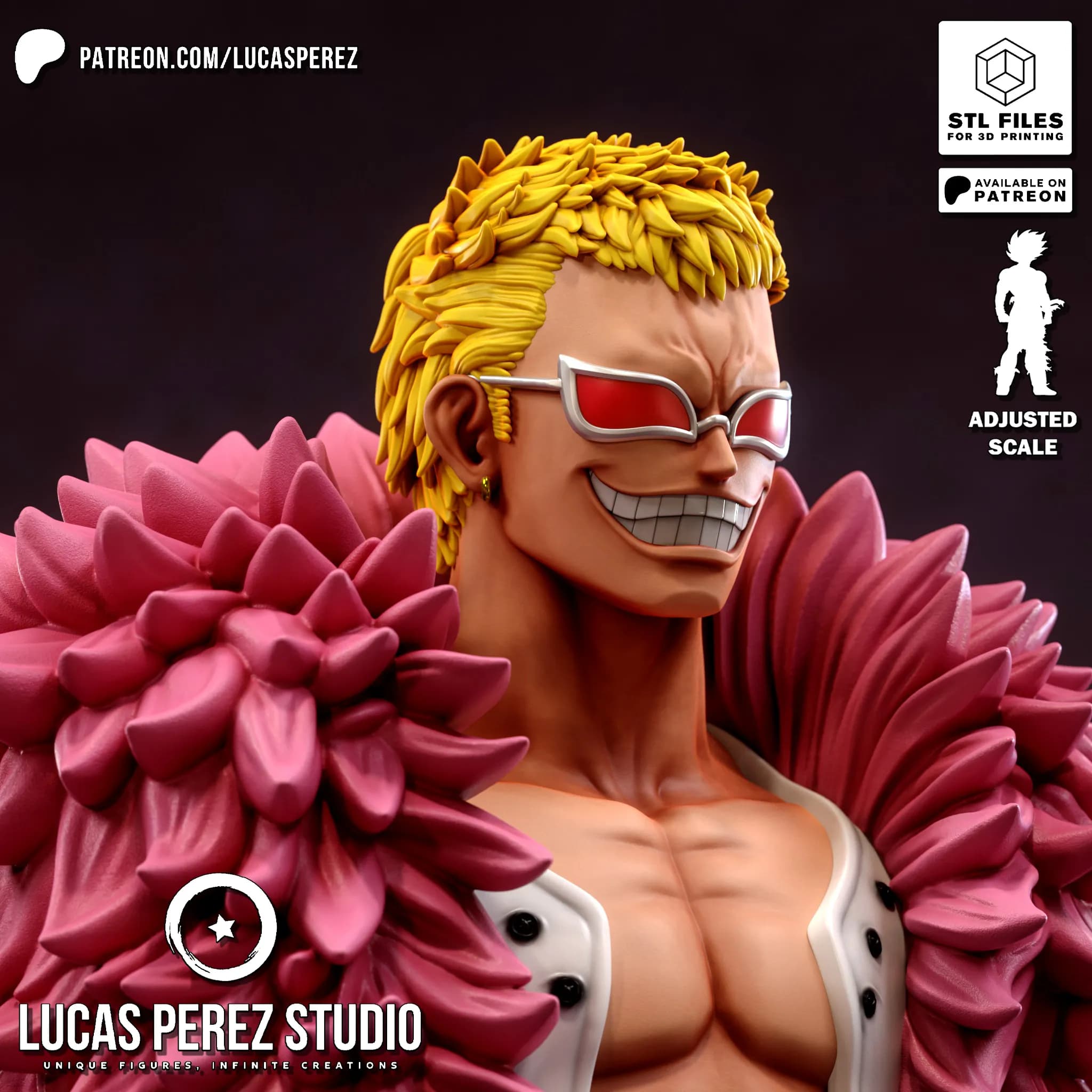Busto de Doflamingo - One Piece - Imagen 4