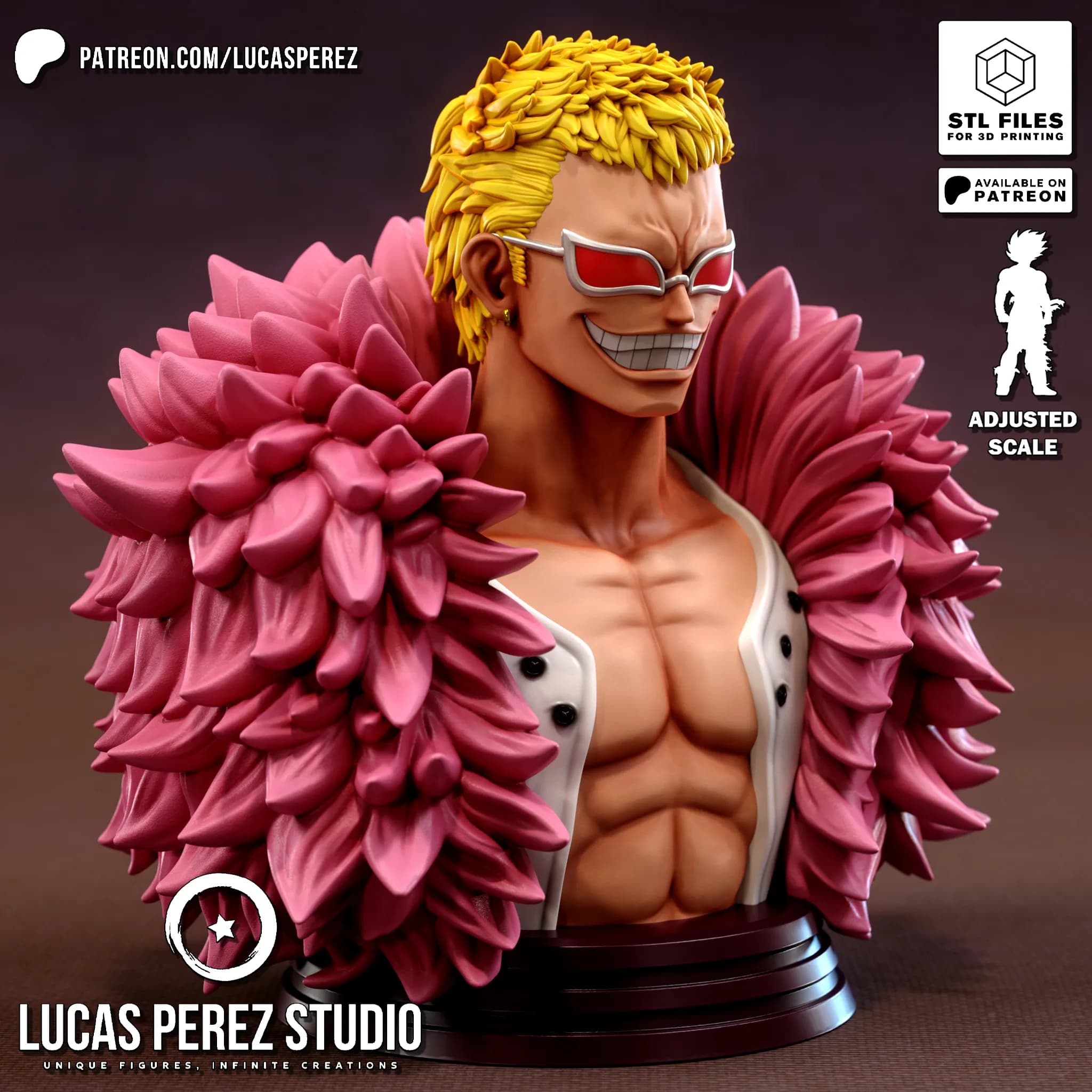 Busto de Doflamingo - One Piece - Imagen 2