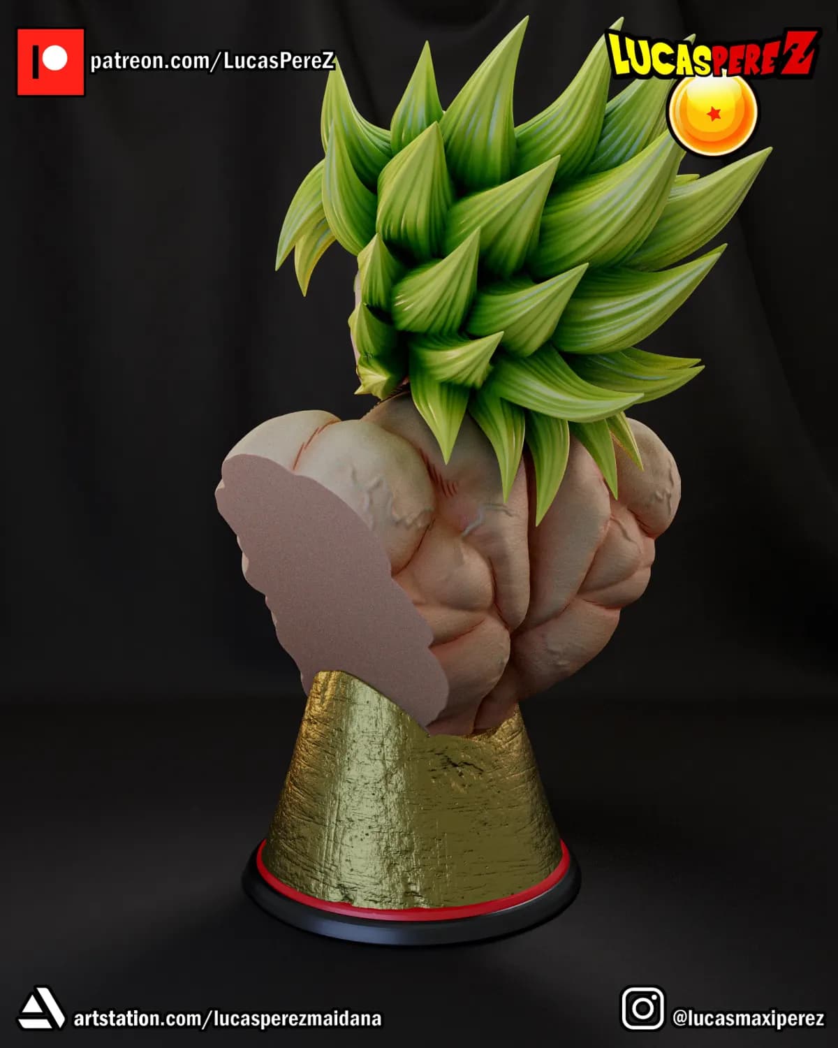 Busto de Broly - Dragon Ball - Imagen 6