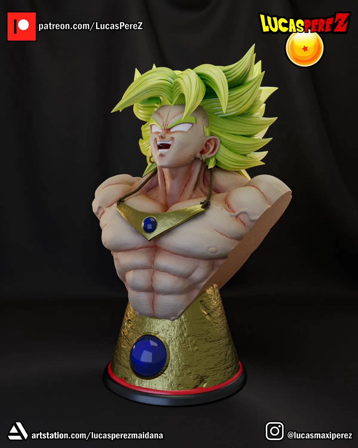 Busto de Broly - Dragon Ball - Imagen 1