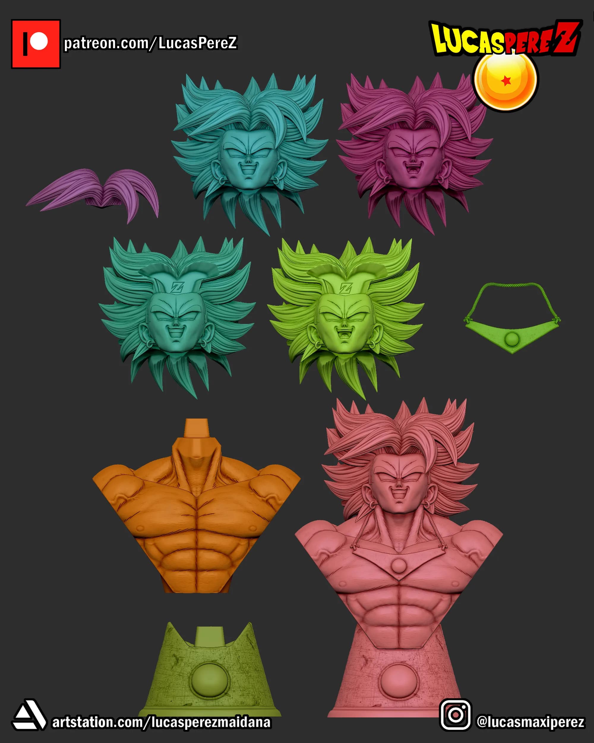 Busto de Broly - Dragon Ball - Imagen 10