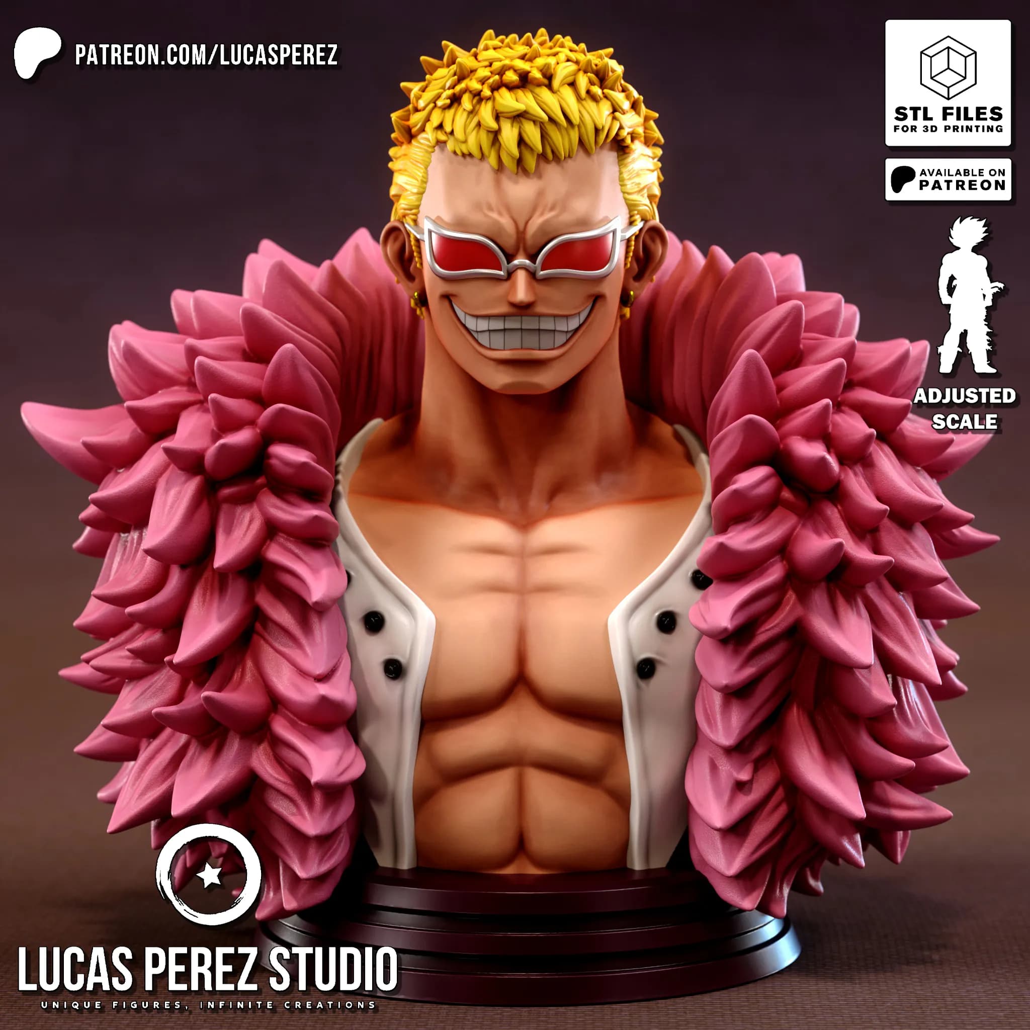 Busto de Doflamingo - One Piece - Imagen 7