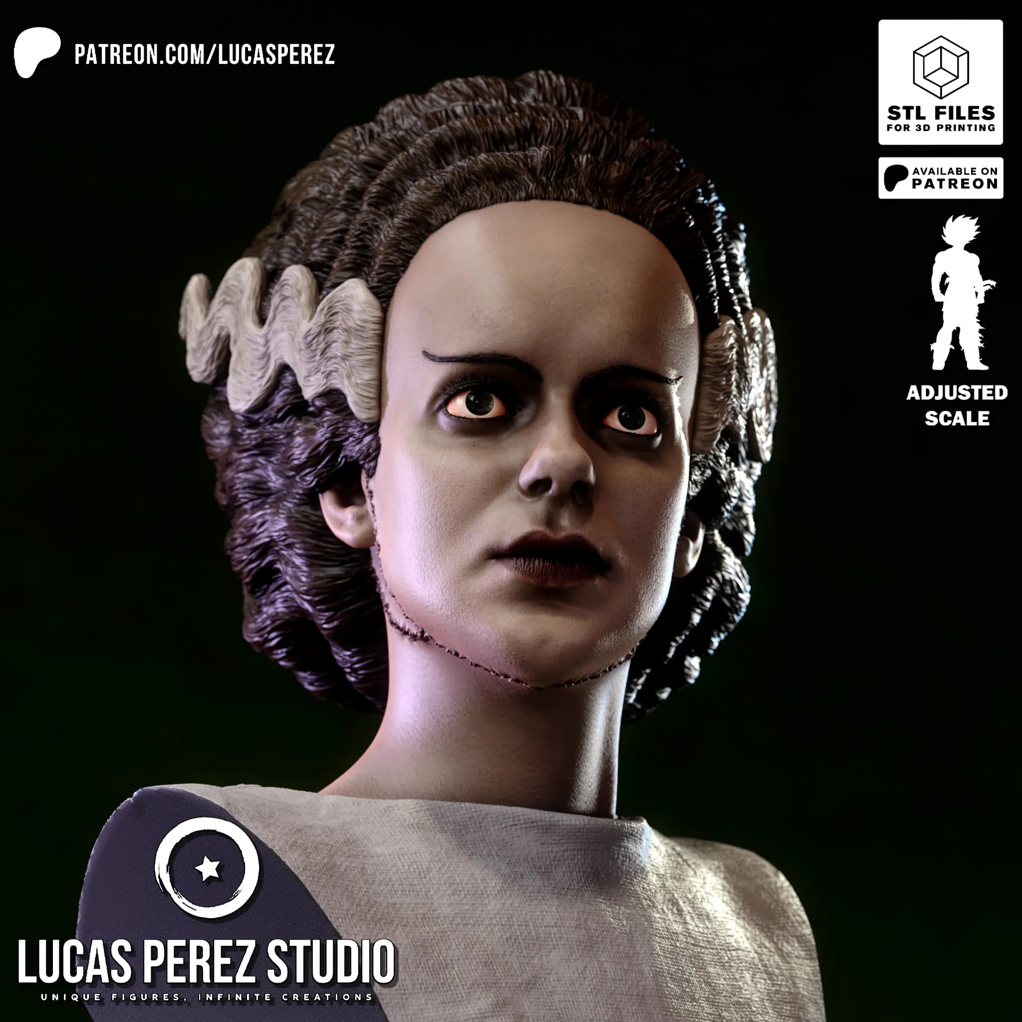 Busto de La Novia de Frankenstein - Cine Clásico - Imagen 7