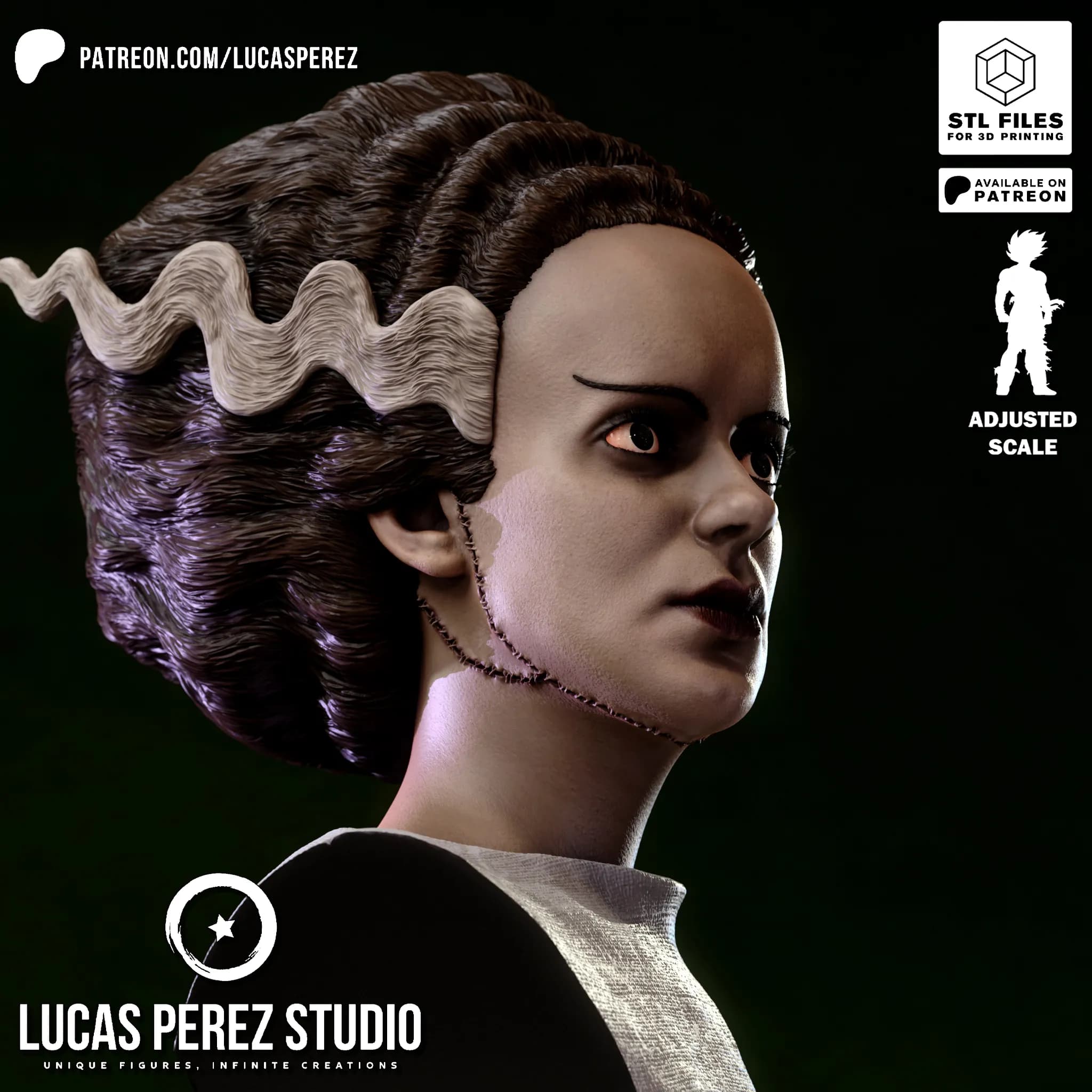 Busto de La Novia de Frankenstein - Cine Clásico - Imagen 8