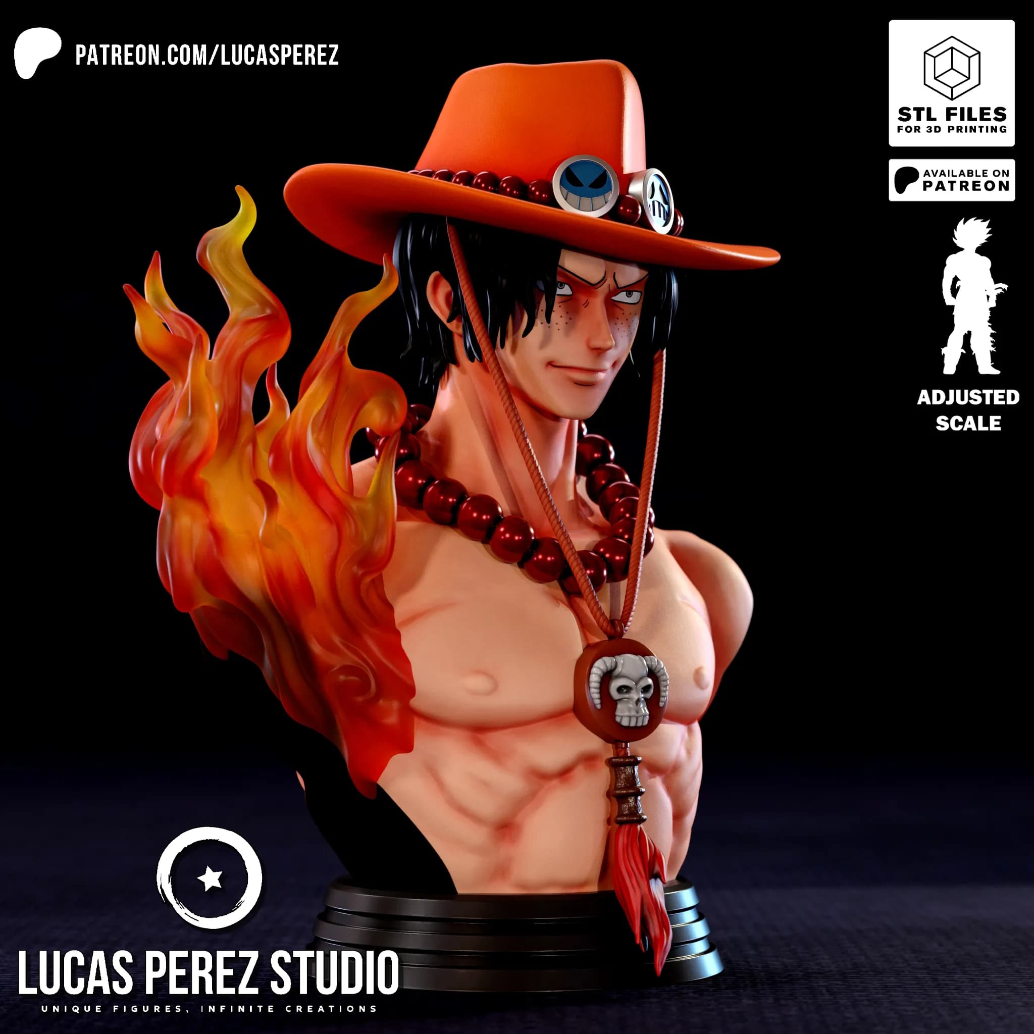 Busto de Ace - One Piece - Imagen 3