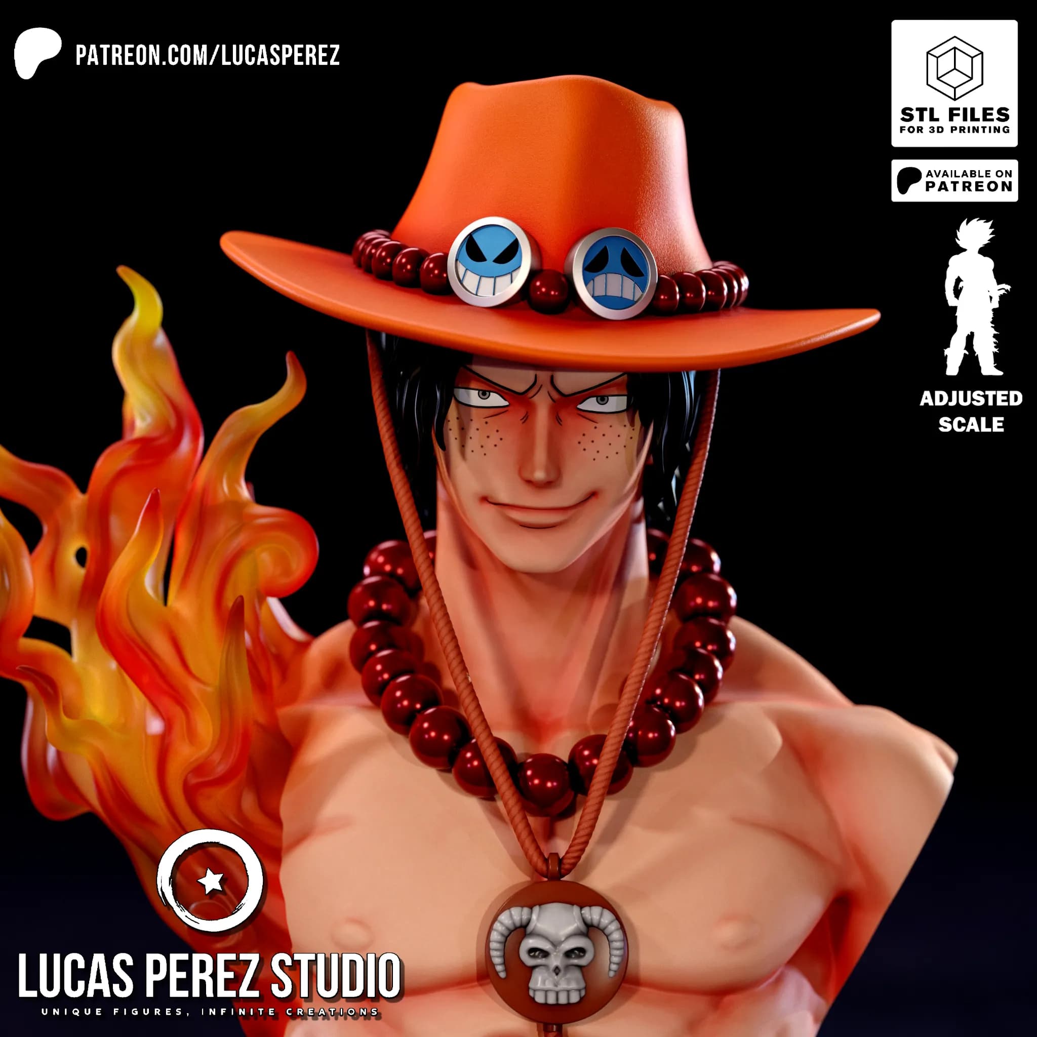Busto de Ace - One Piece - Imagen 13