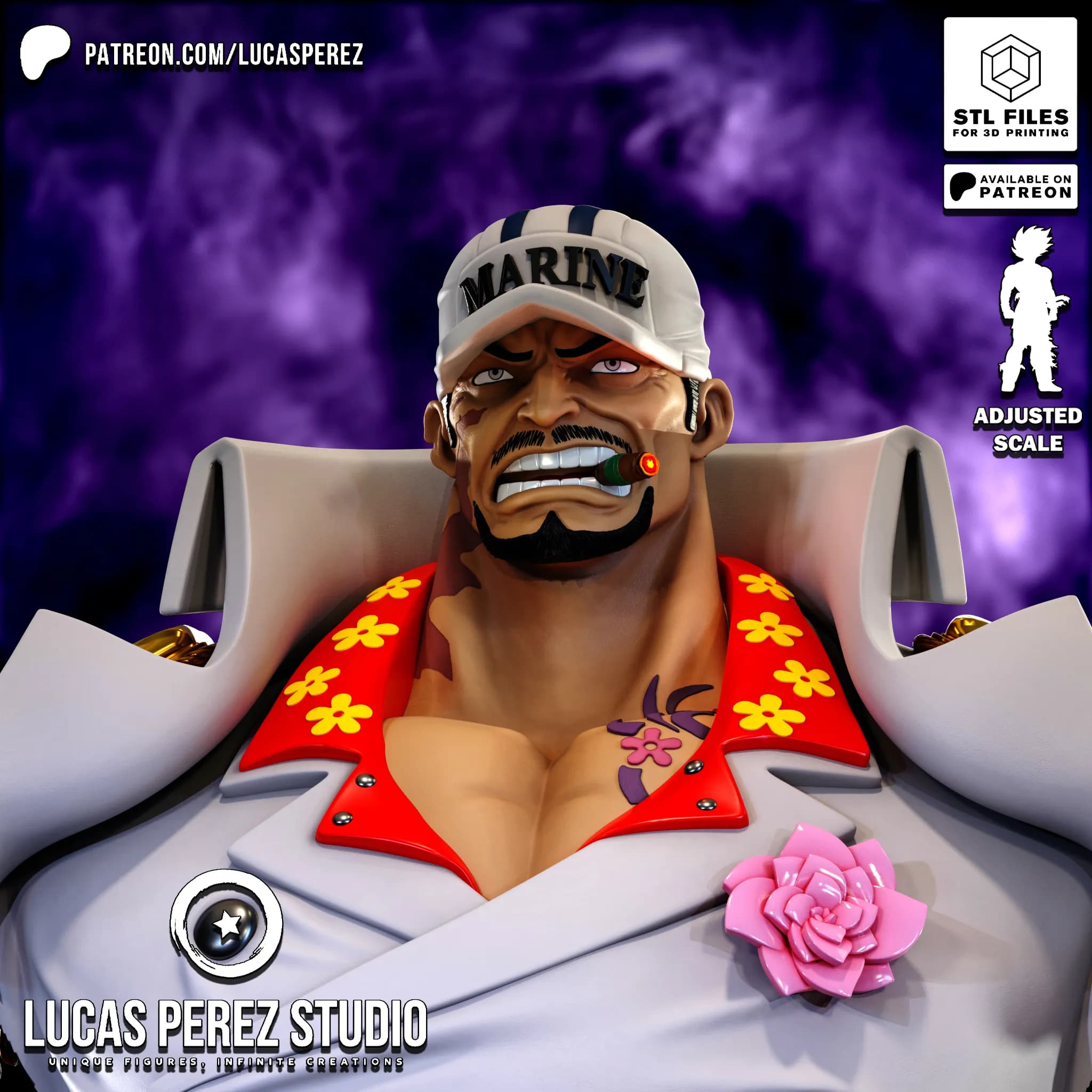 Busto de Akainu - One Piece - Imagen 9