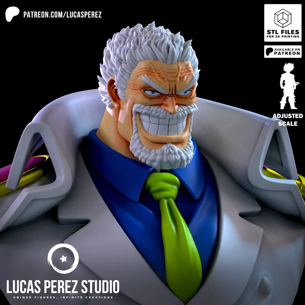 Busto de Garp - One Piece - Imagen 3