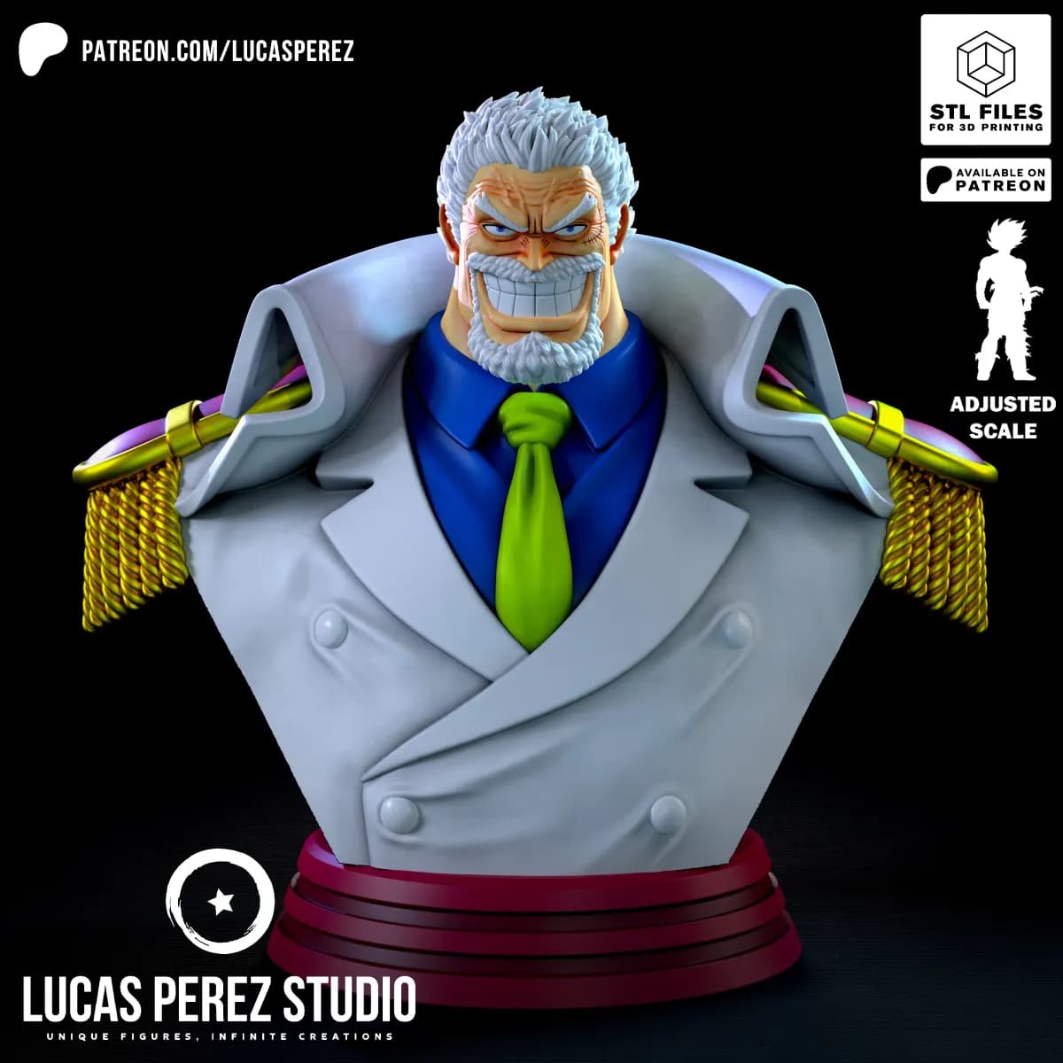 Busto de Garp - One Piece - Imagen 1