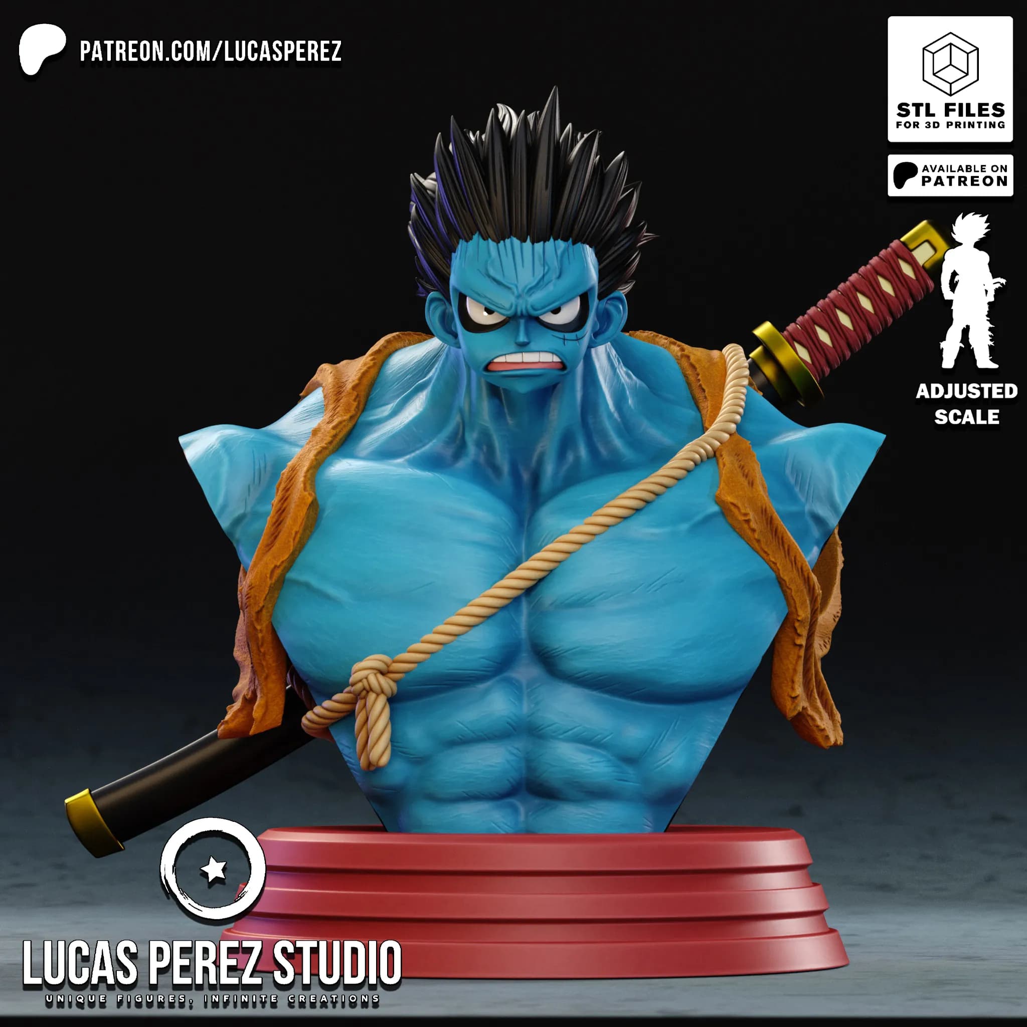 Busto de Luffy Nightmare - One Piece - Imagen 1