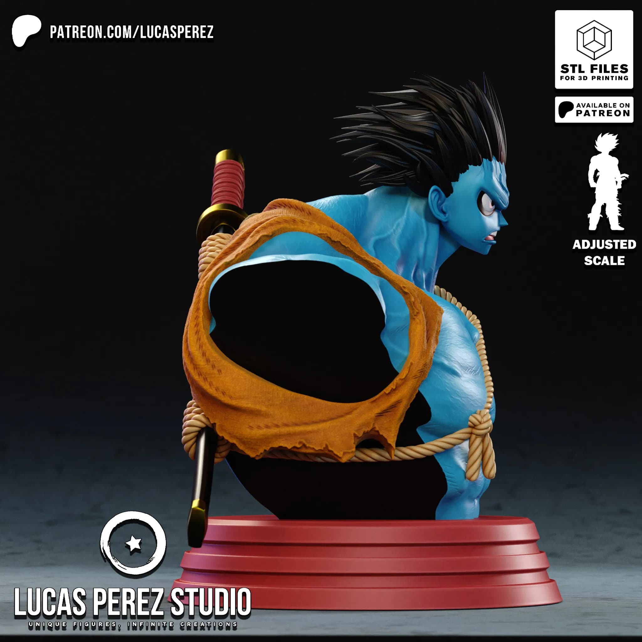 Busto de Luffy Nightmare - One Piece - Imagen 4