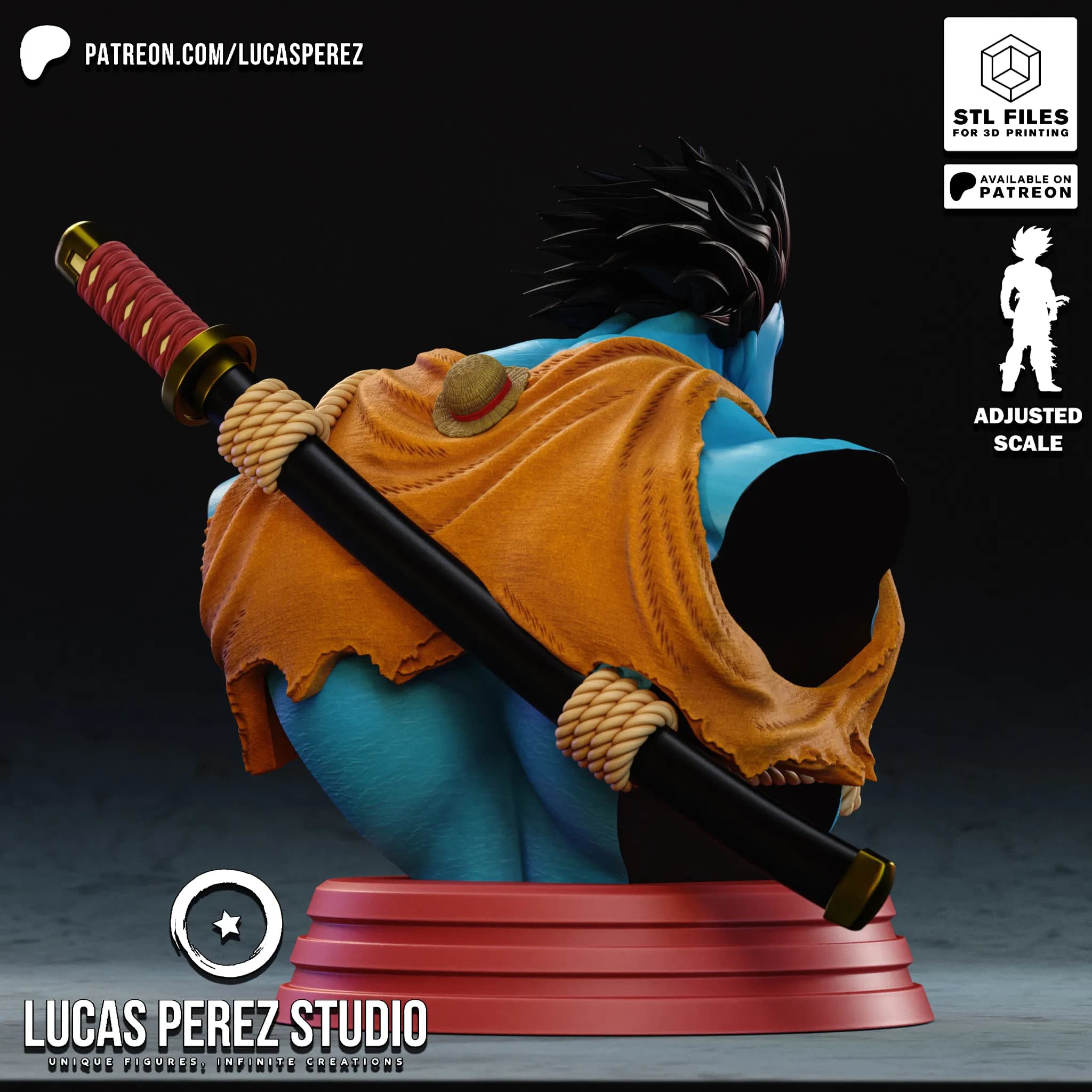 Busto de Luffy Nightmare - One Piece - Imagen 5