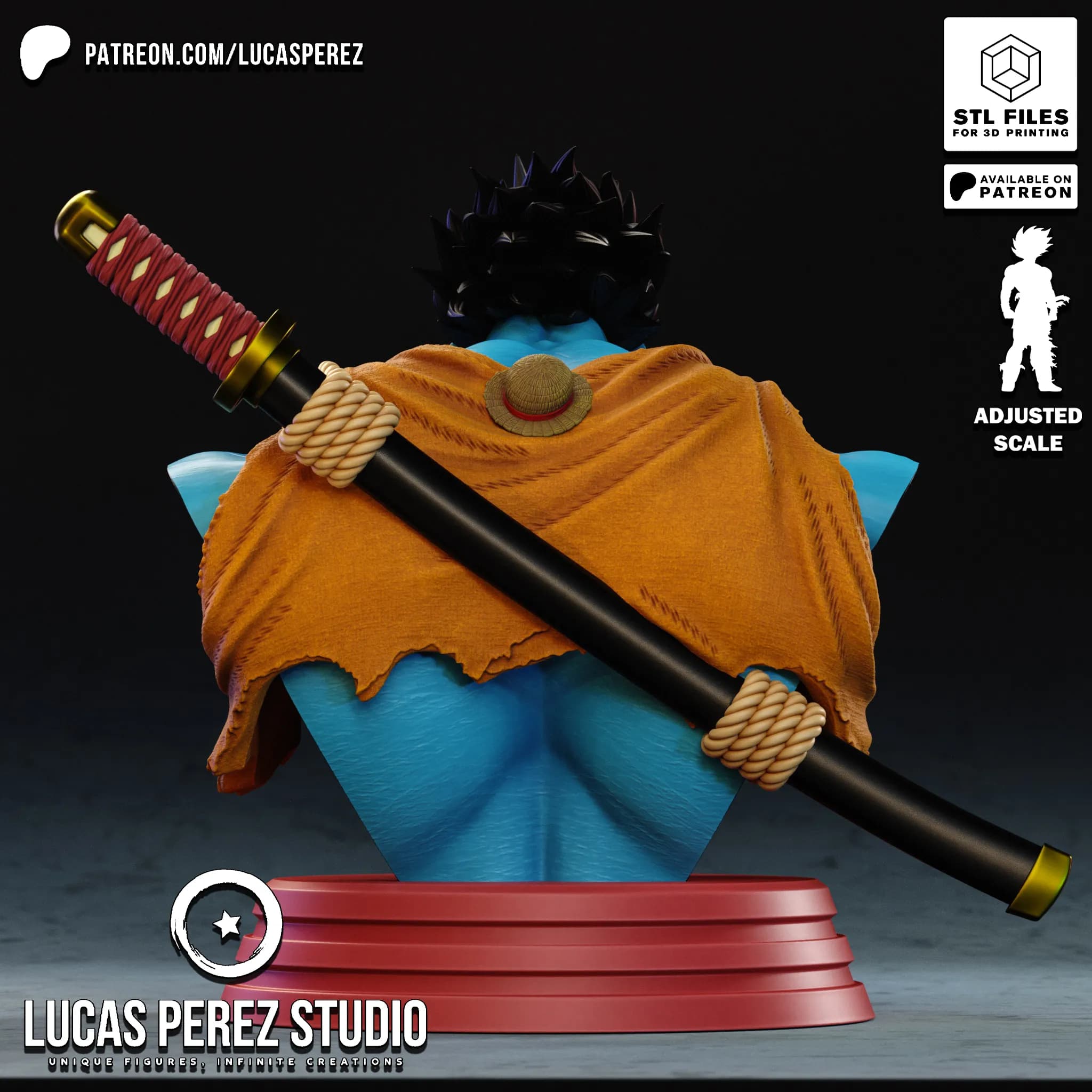 Busto de Luffy Nightmare - One Piece - Imagen 6