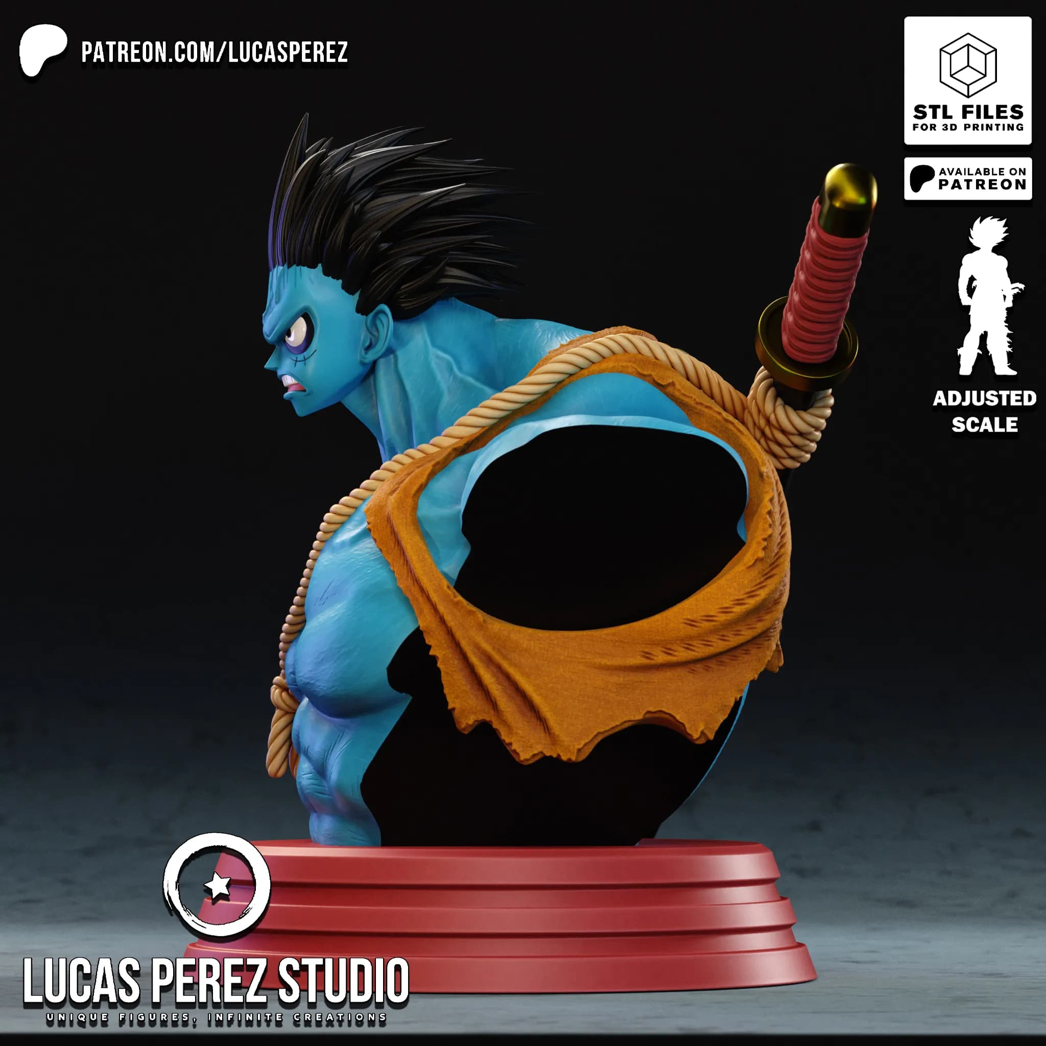 Busto de Luffy Nightmare - One Piece - Imagen 9