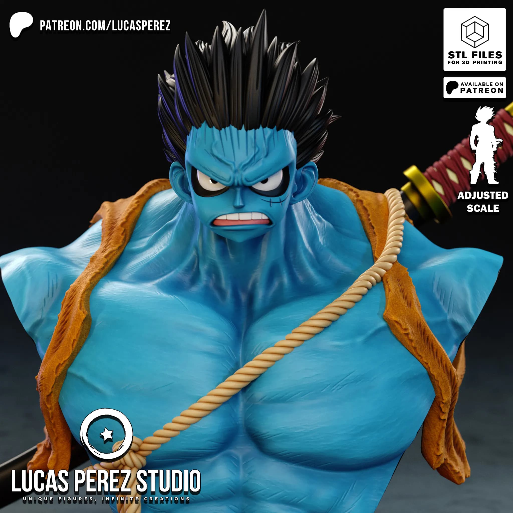Busto de Luffy Nightmare - One Piece - Imagen 10
