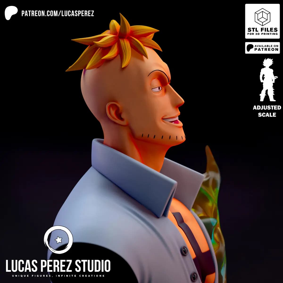 Busto de Marco El Fénix - One Piece - Imagen 3