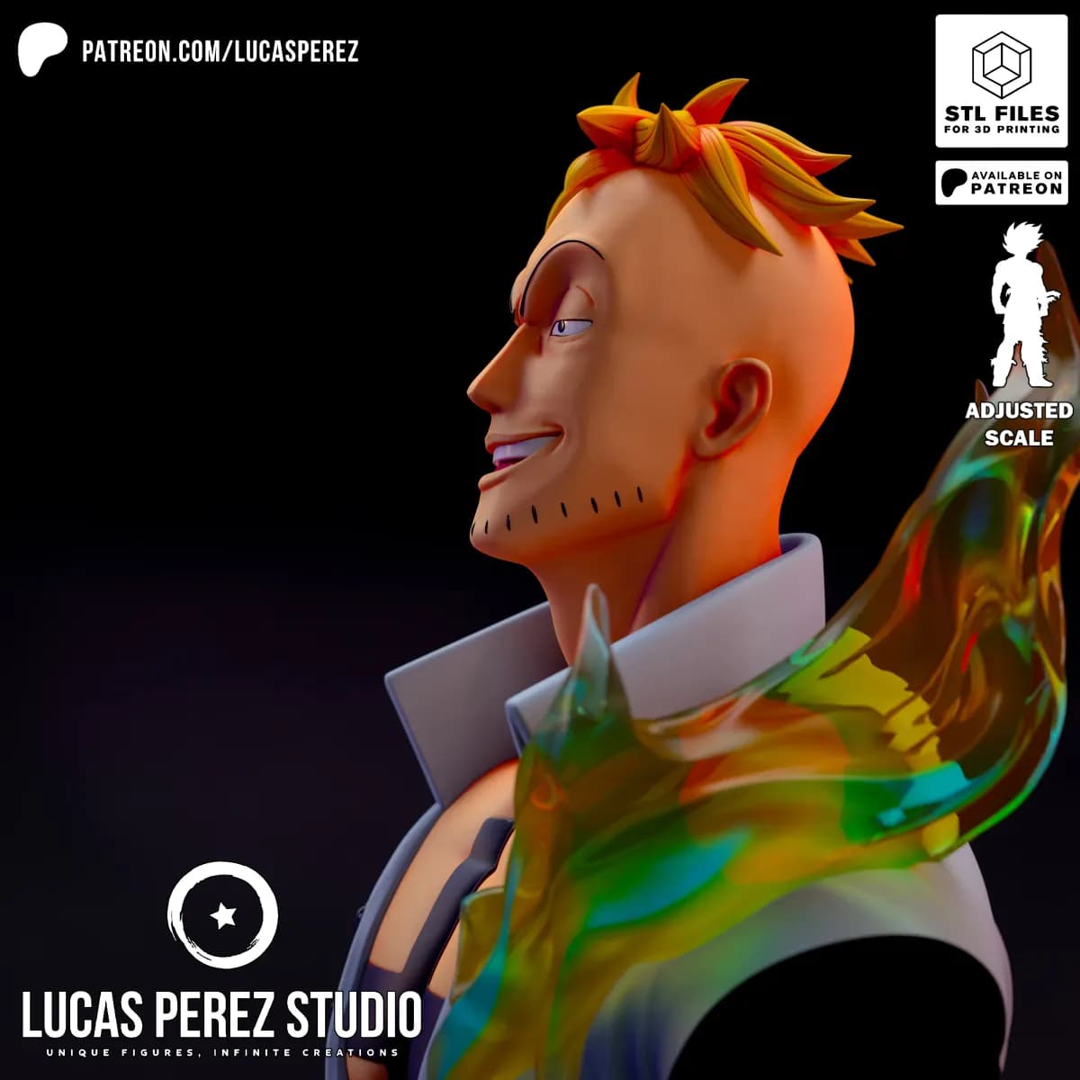 Busto de Marco El Fénix - One Piece - Imagen 4