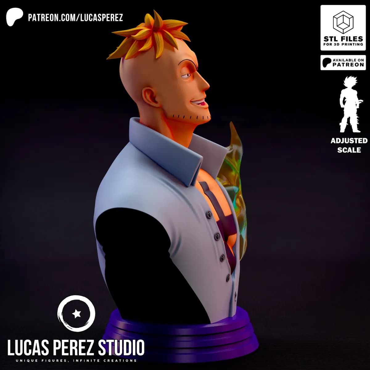 Busto de Marco El Fénix - One Piece - Imagen 9