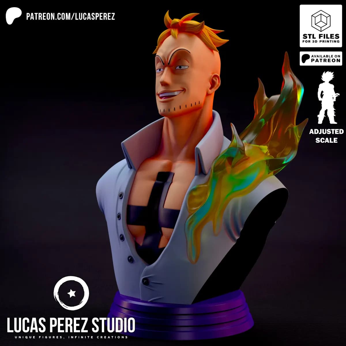 Busto de Marco El Fénix - One Piece - Imagen 14