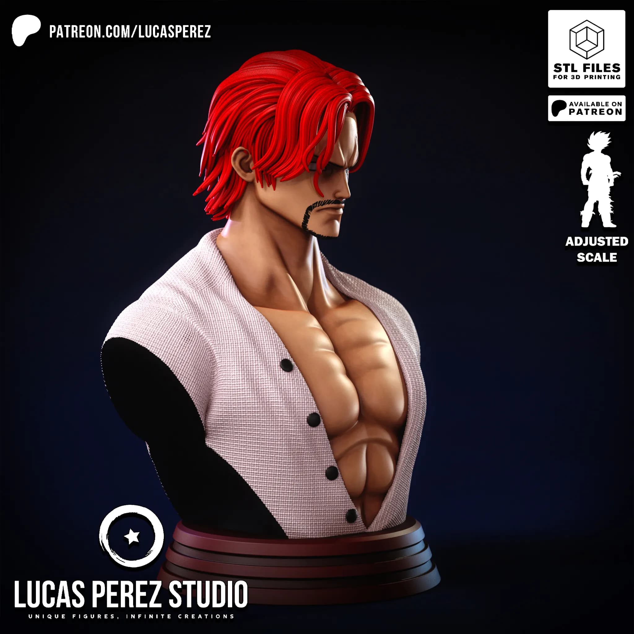 Busto de Shanks - One Piece - Imagen 2