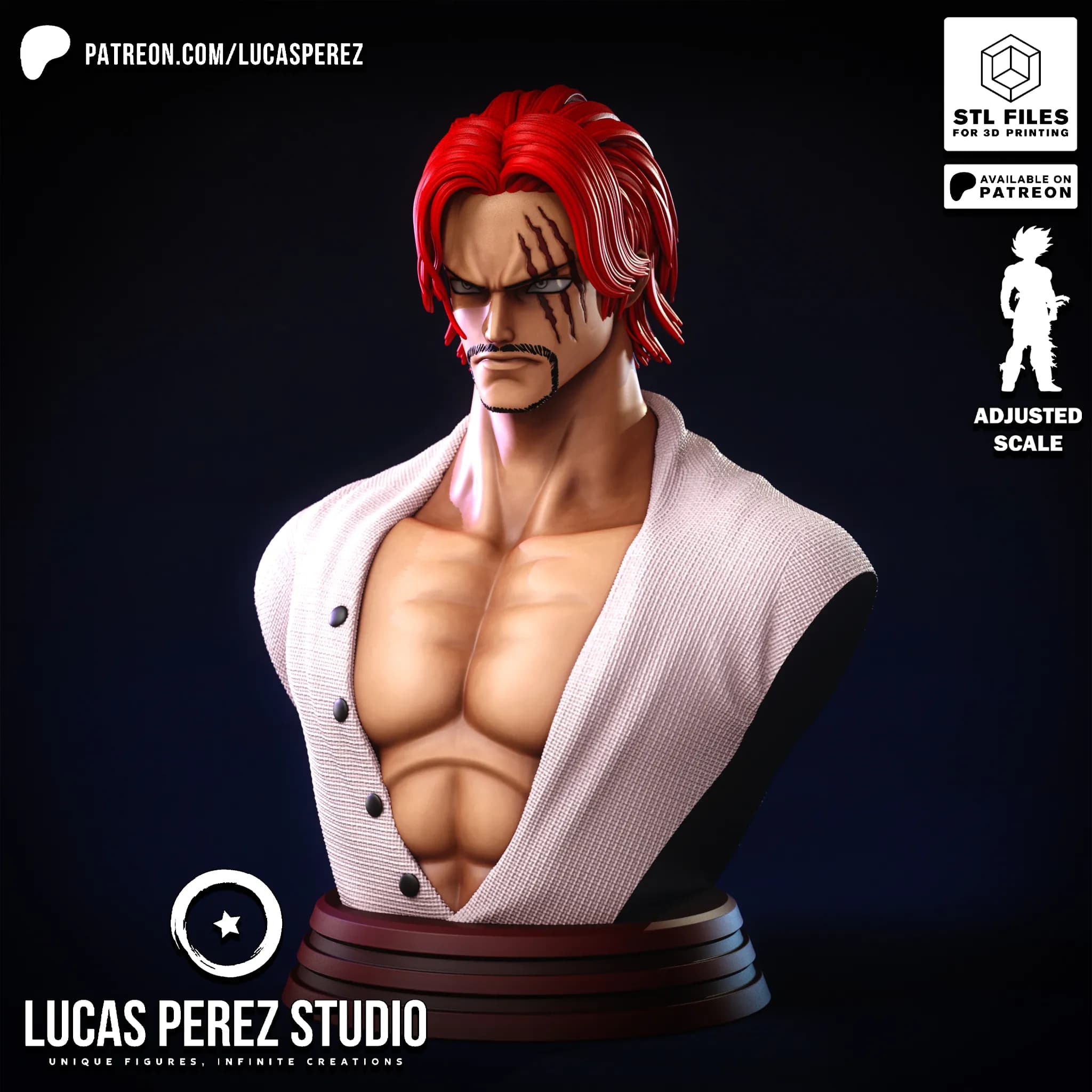 Busto de Shanks - One Piece - Imagen 7