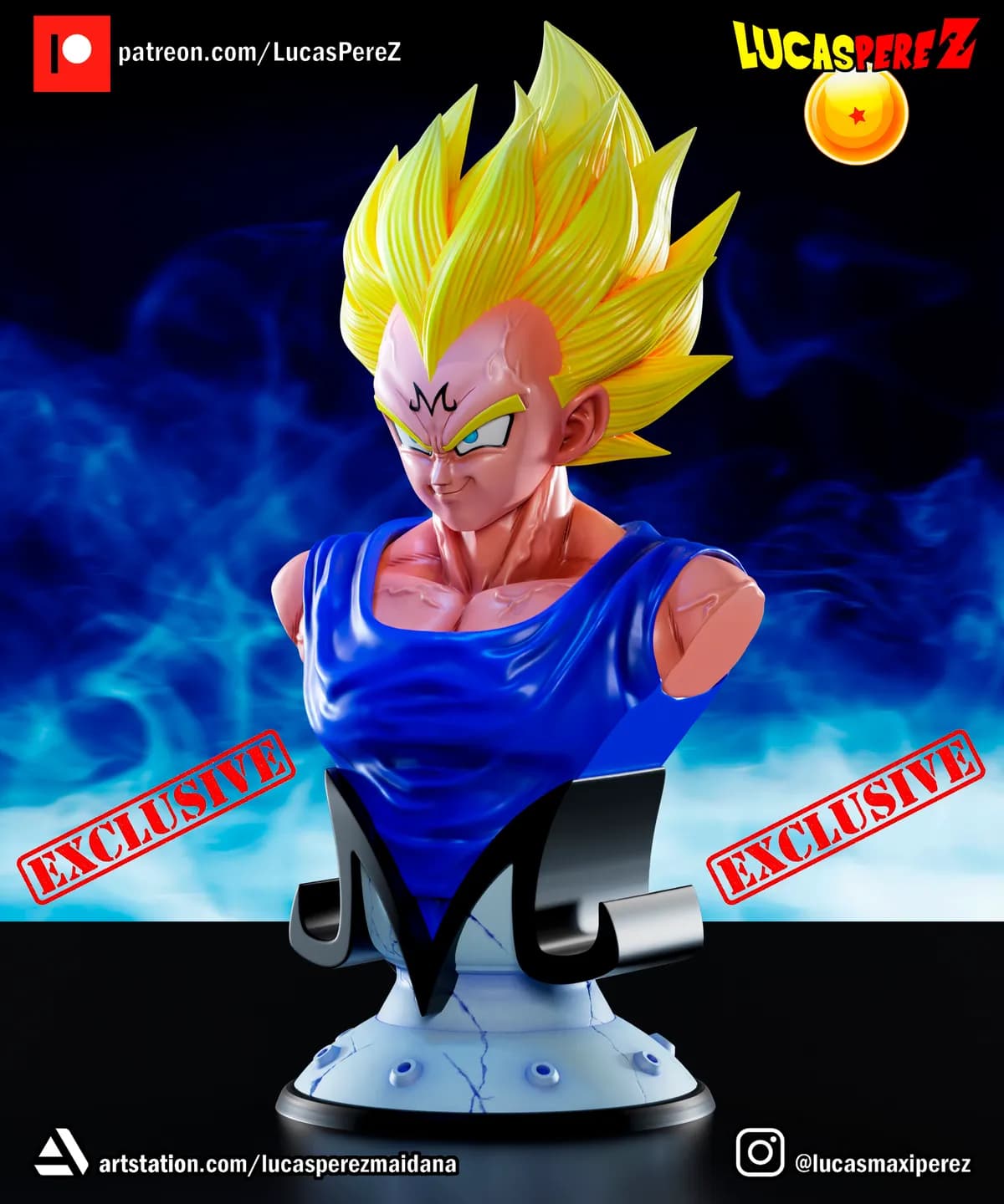 Busto de Majin Vegeta - Dragon Ball - Imagen 5