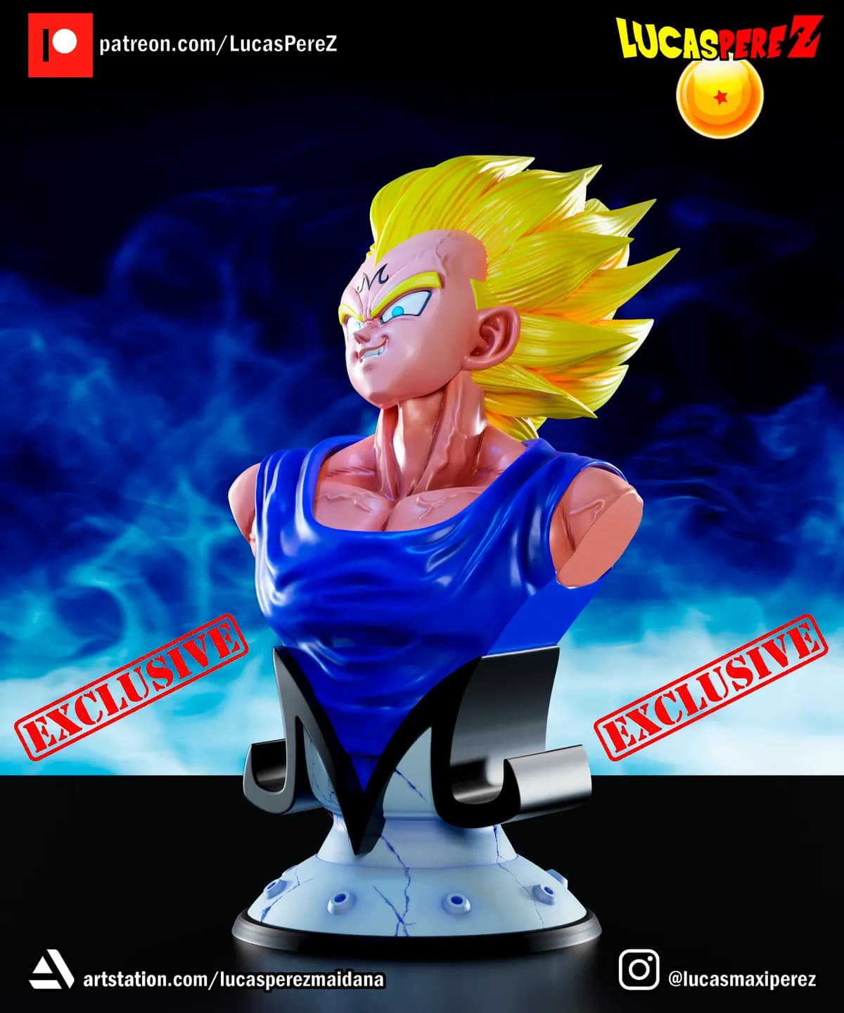 Busto de Majin Vegeta - Dragon Ball - Imagen 6