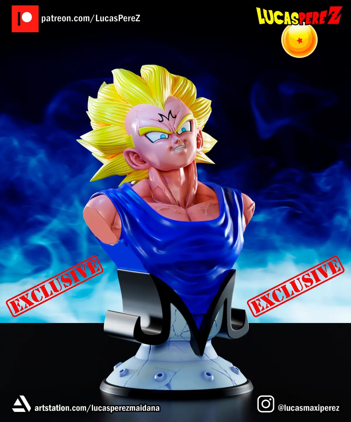 Busto de Majin Vegeta - Dragon Ball - Imagen 8