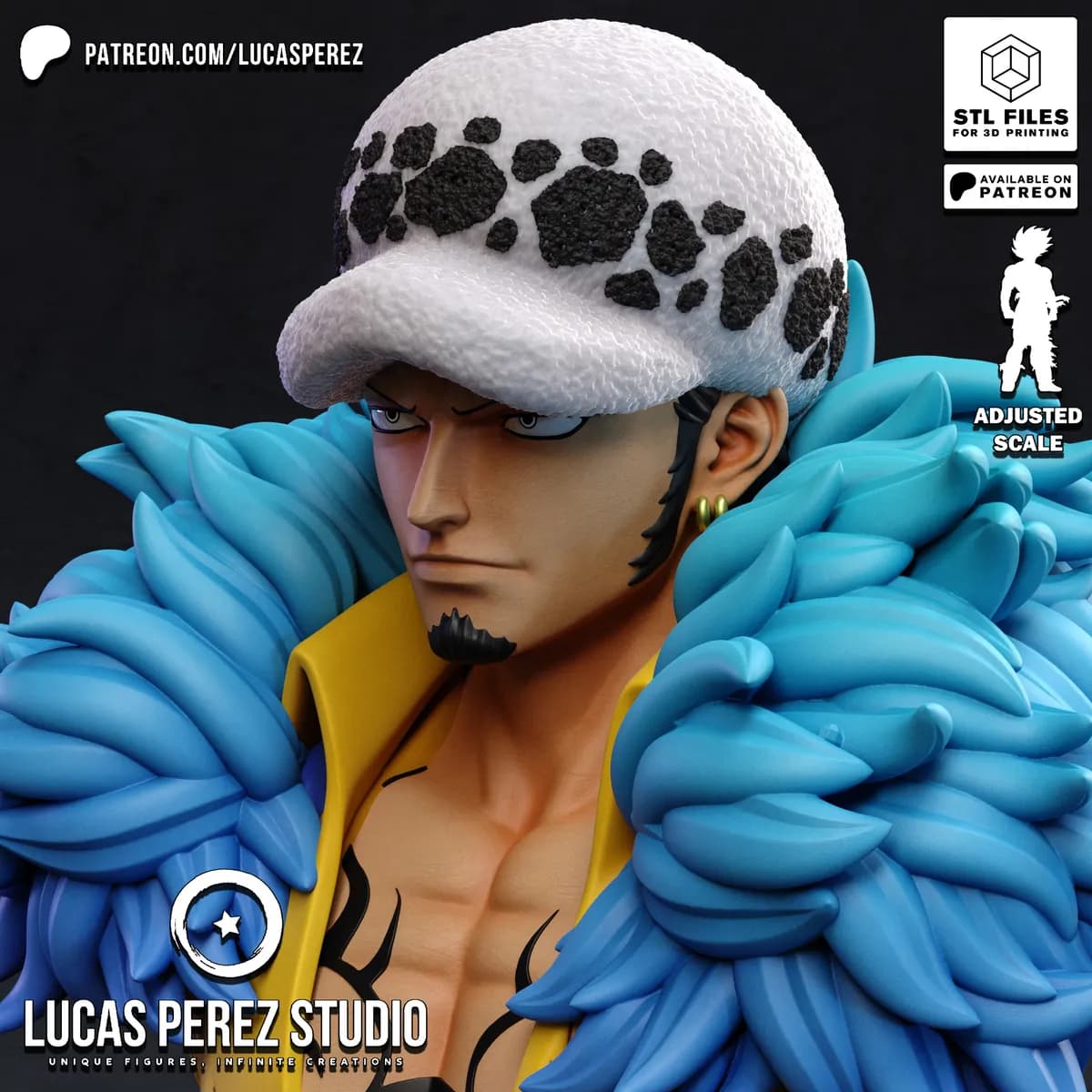 Busto de Trafalgar Law - One Piece - Imagen 13