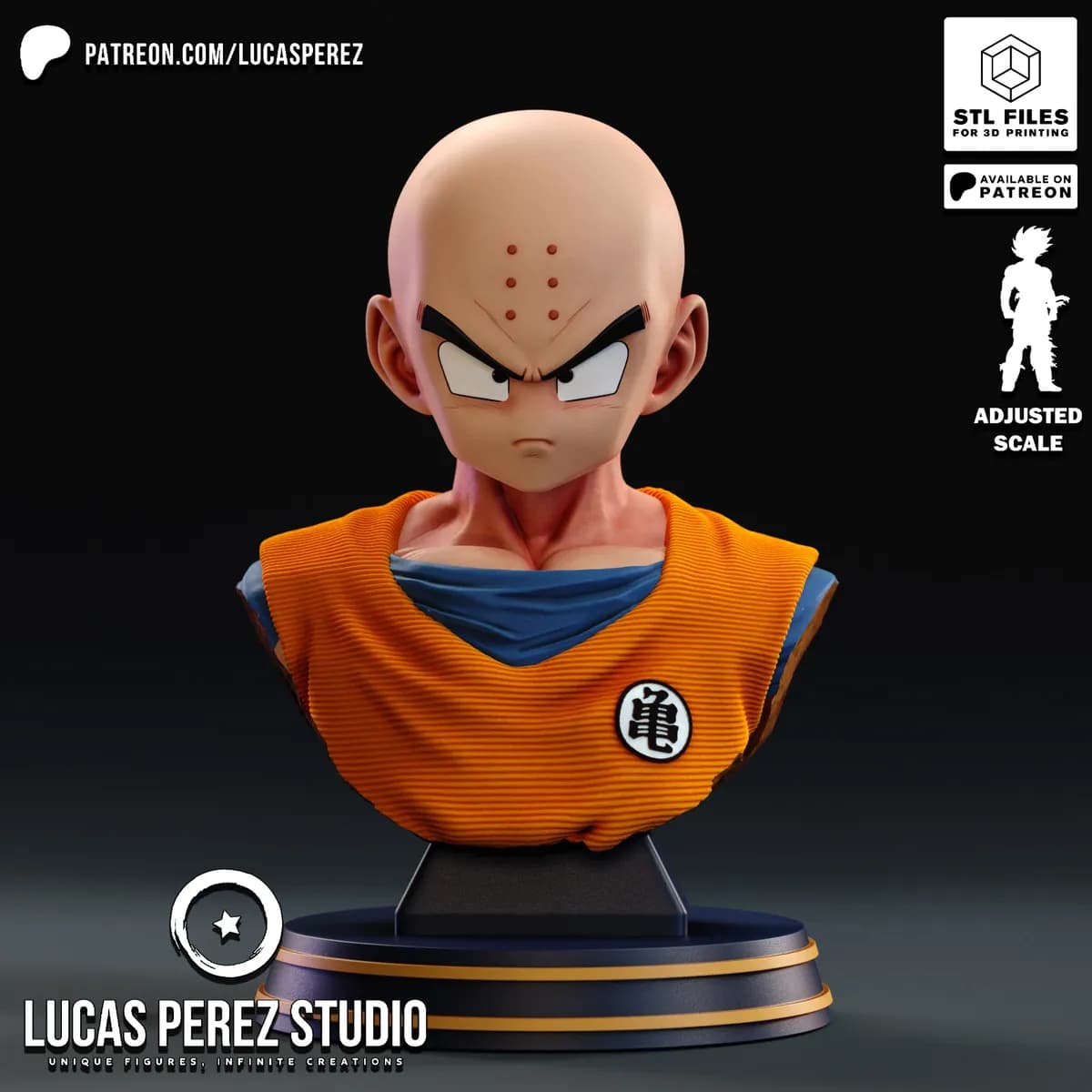 Busto de Krillin - Dragon Ball - Imagen 1