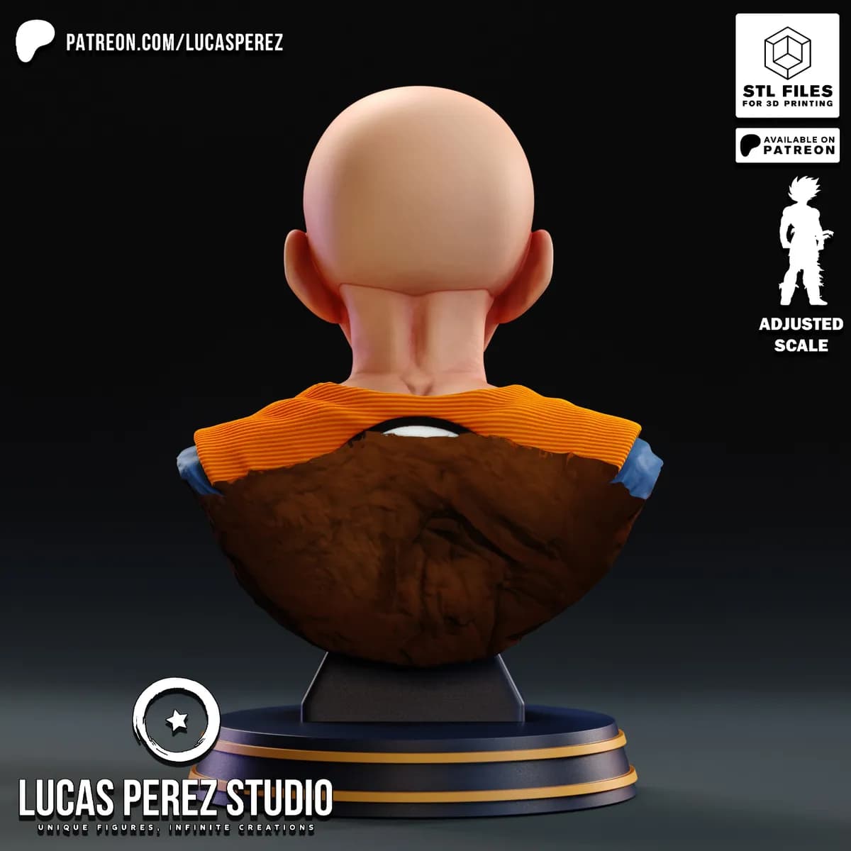 Busto de Krillin - Dragon Ball - Imagen 6