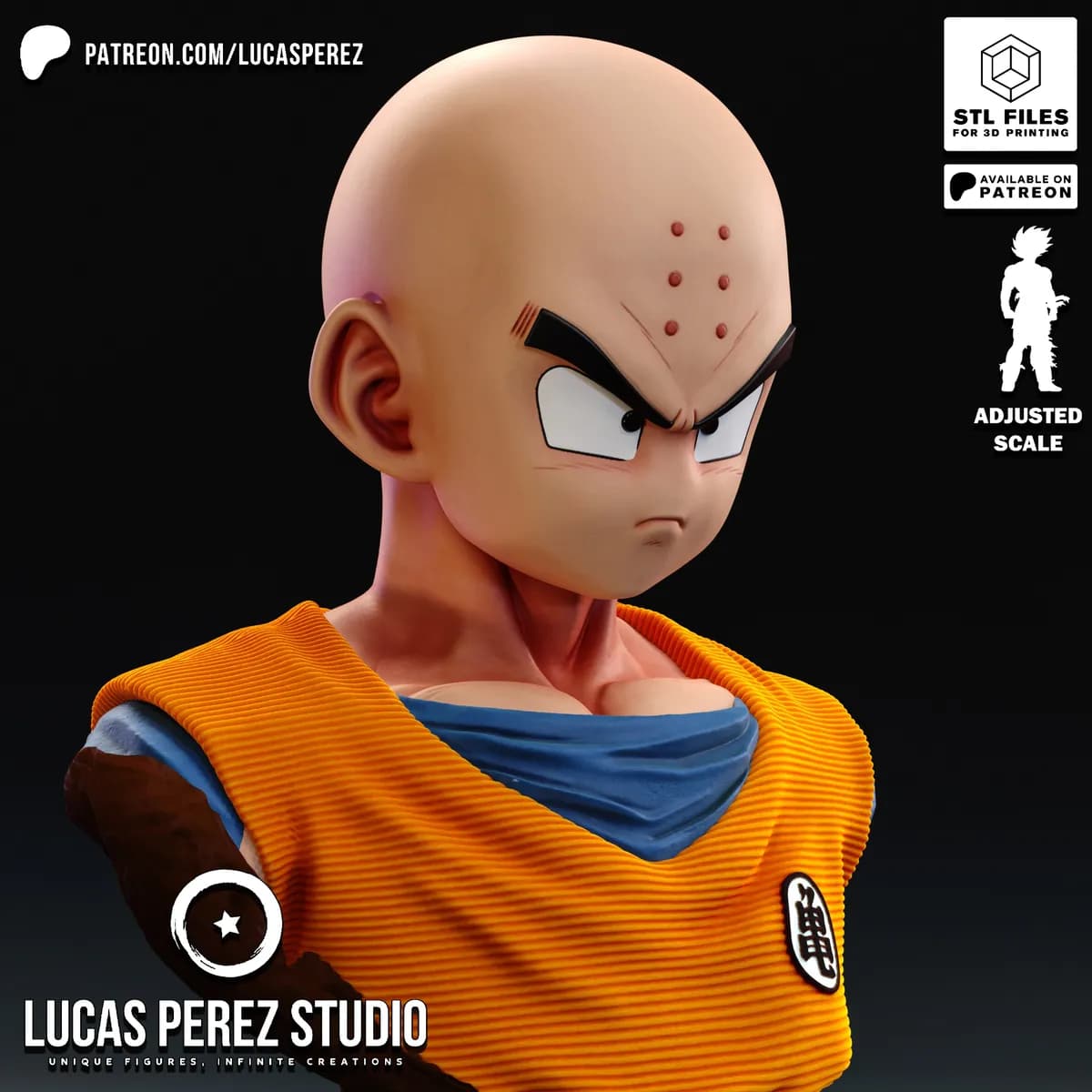 Busto de Krillin - Dragon Ball - Imagen 14